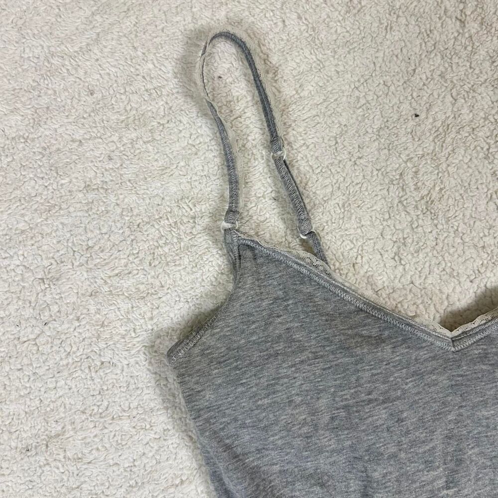 Hollister Grey + Lace Cami Tank Top - Picture 2 of 4